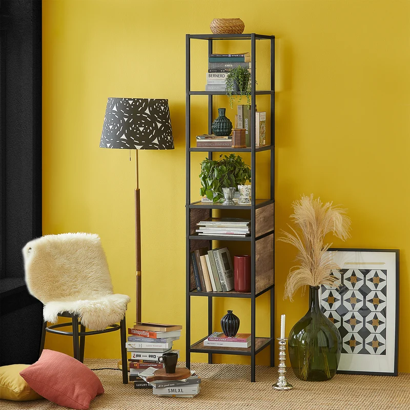 SoBuy STR06-N Étagère à livres avec compartiments ouverts Meuble de Rangement pour Salon Bureau Cuisine