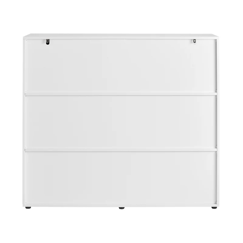 SoBuy KMB33-W Étagère pour Enfants Commode pour Chambre d'enfant avec Porte Coulissante Étagère à Jouets Bibliothèque Organisateur de Jouets Armoire Buffet, 119x39x116cm