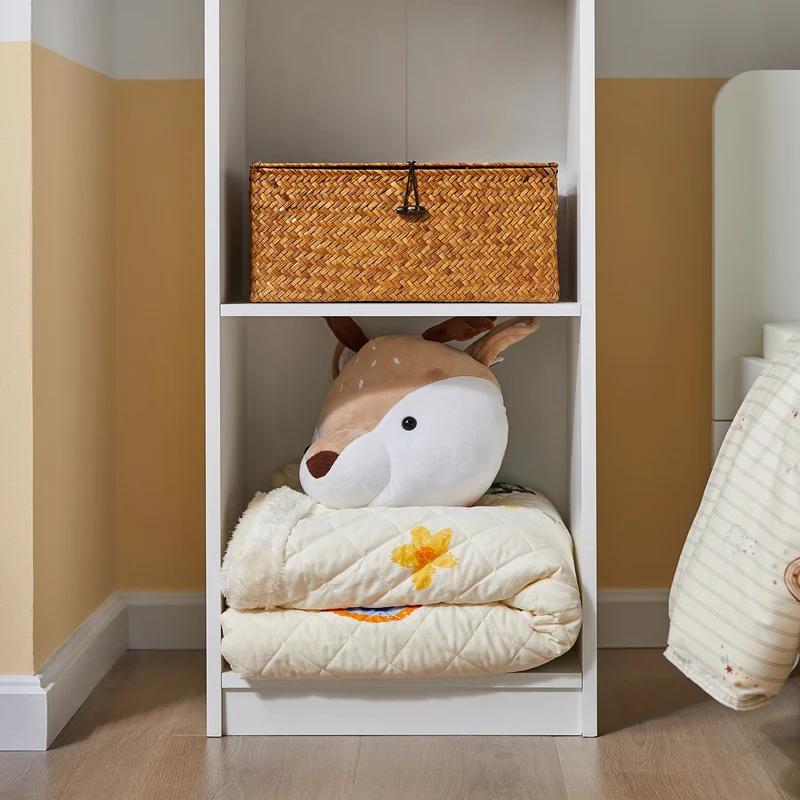 SoBuy KMB42-W Bibliothèque Étagère de Rangement pour Livres et Jouets Enfant Étagère à Livres, Multifonctionnel