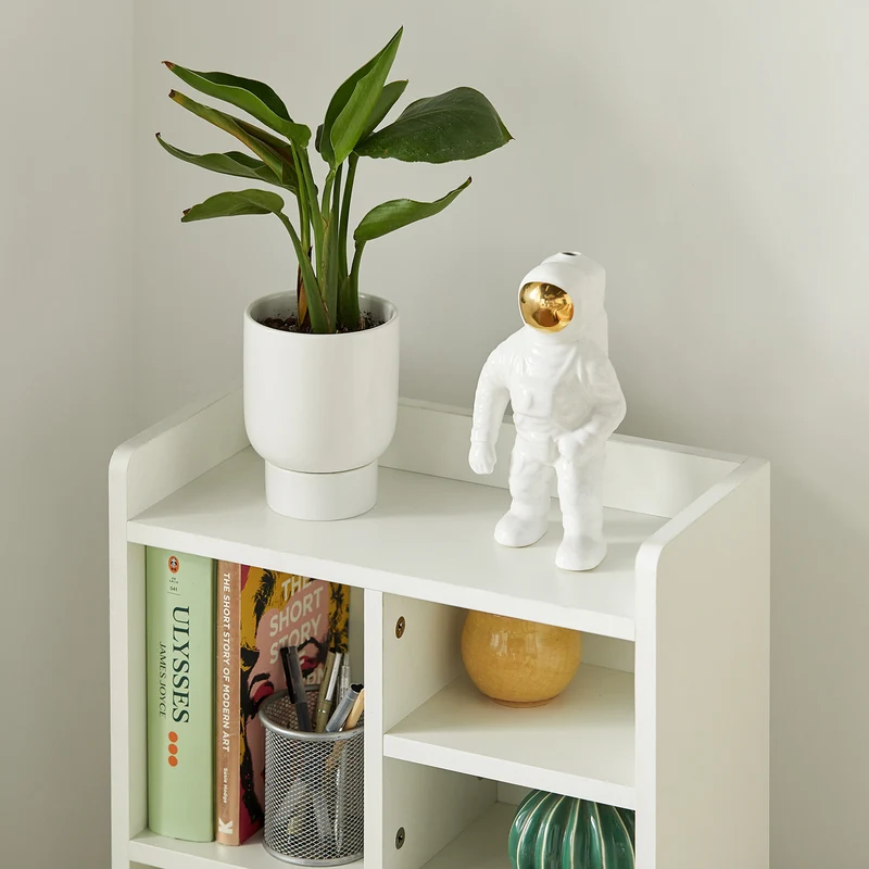 SoBuy FBT101-W Table de Chevet Table d'Appoint avec étagères de Rangement et tiroir – Blanc