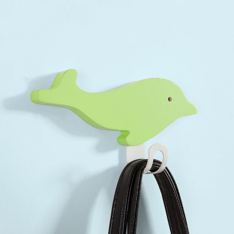 SoBuy FHK04-F Set de 5 Crochets Décoratifs Dauphins Design Patères Porte-clés