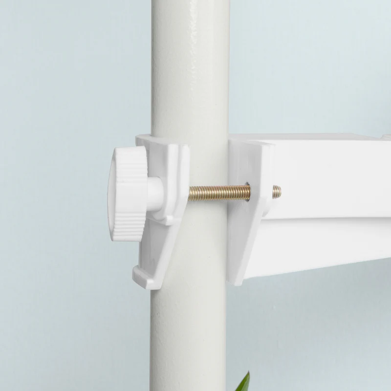 SoBuy KLS09-W Support de Pot Fleurs Téléscopique en Métal Étagère Support Plante