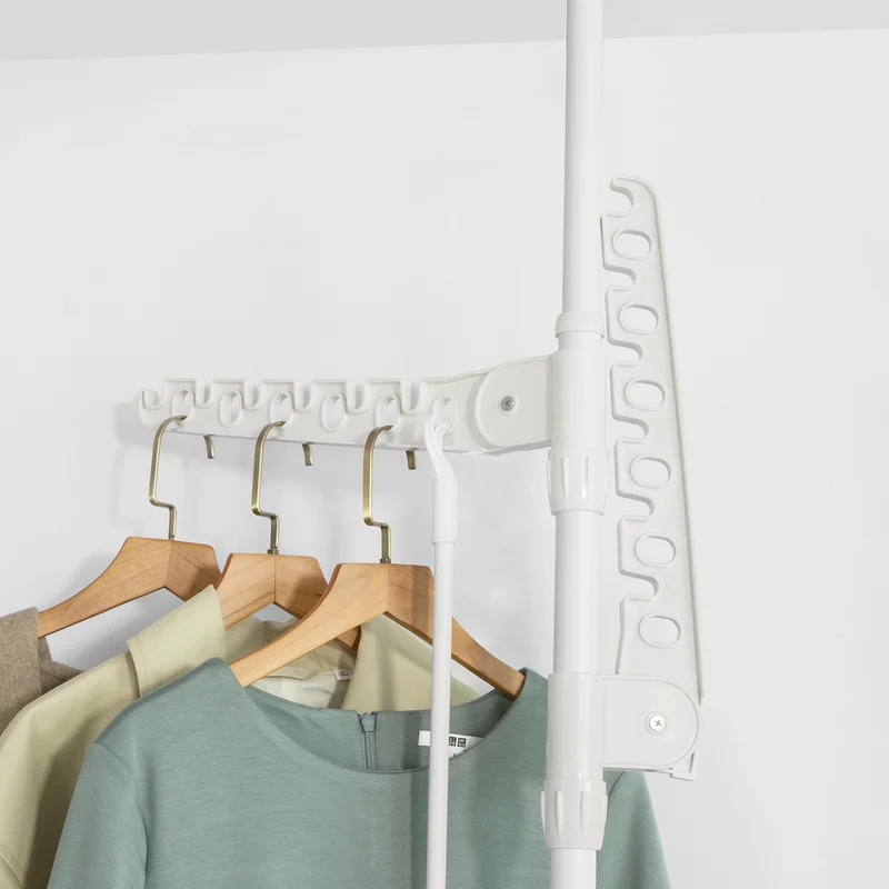 SoBuy KLS08-W Séchoir à Linge Téléscopique Étendoir Pliable Porte-Manteau avec Hauteur Réglable
