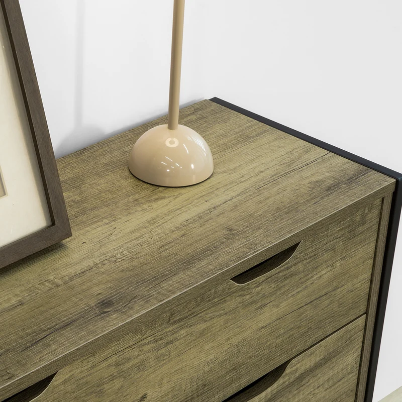 SoBuy FSB39-T Table Console Meuble d'entrée avec 2 tiroirs Buffet Placard à 2 Niveaux
