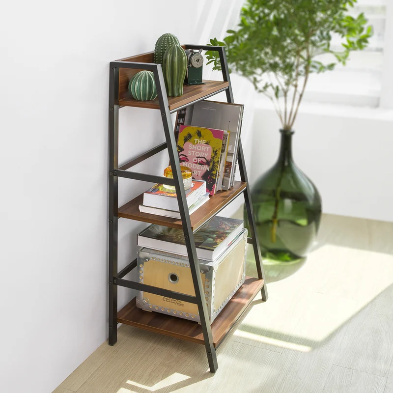 SoBuy STR01-N Bibliothèque Étagère échelle à 3 Niveaux pour Salon Bureau Cuisine Salle de Bain Meuble de Rangement