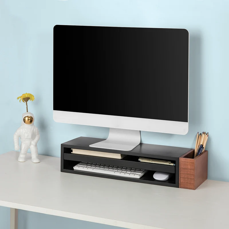 sebuyfr.comG278-Sch Réhausseur d'écran Support de Moniteur Ergonomique Support pour Écran d'ordinateur Universal en Bois
