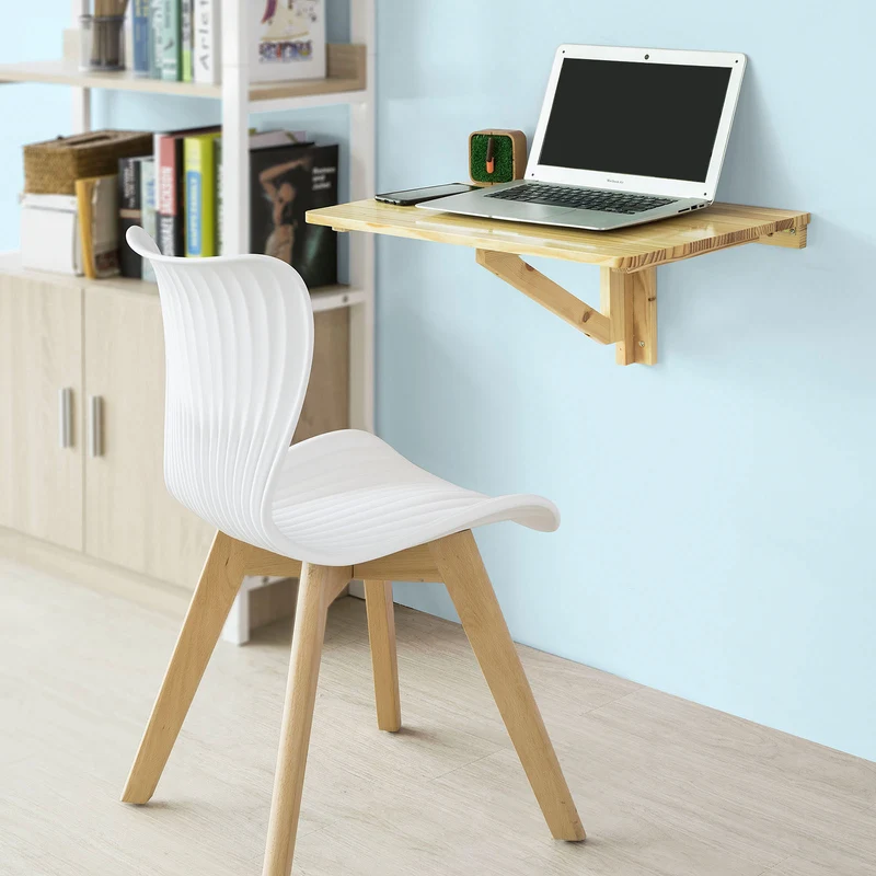 SoBuy FWT03-N Bureau enfant, Table murale rabattables, Table de cuisine pliante, Table à rabat pour enfant pliable L60cmxP40cm