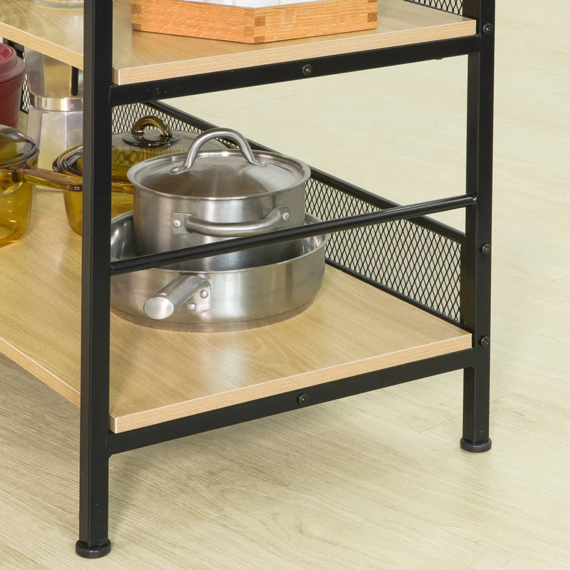 SoBuy FSB27-N Table de Cuisine Meuble de Rangement Cuisine Table Console Buffet avec 2 étagères de Rangement