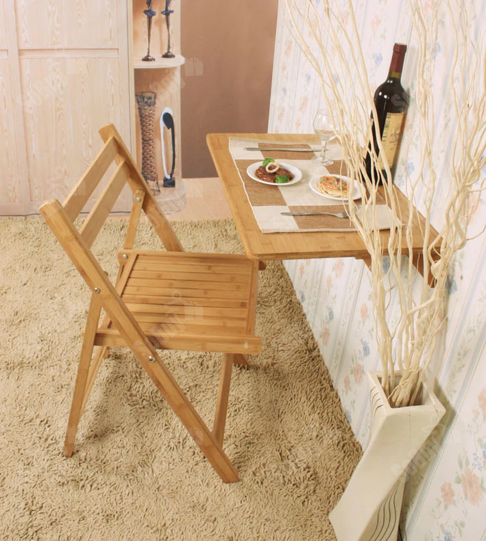 SoBuy FWT031-N Bureau Table murale rabattables, Table de cuisine pliante