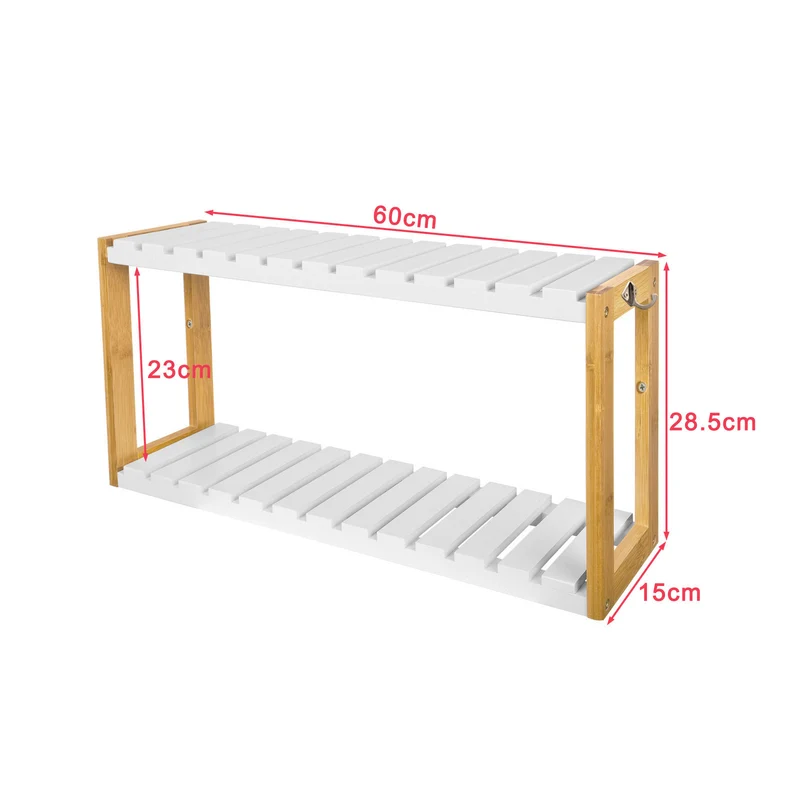 SoBuy FRG27-WN Etagère Murale Salle de Bain Toilettes Cuisine