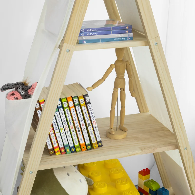 SoBuy KMB30-WN Bibliothèque Étagère sur Pieds Étagère de Rangement pour Enfants