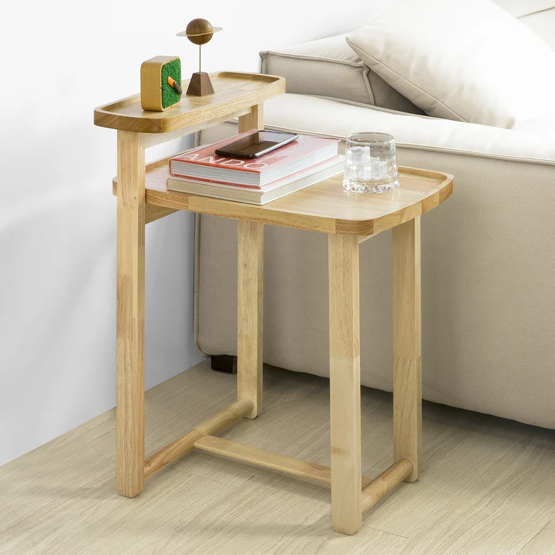 SoBuy FBT89-N Bout de Canapé Table Café Table d’appoint en Bois d’hévéa
