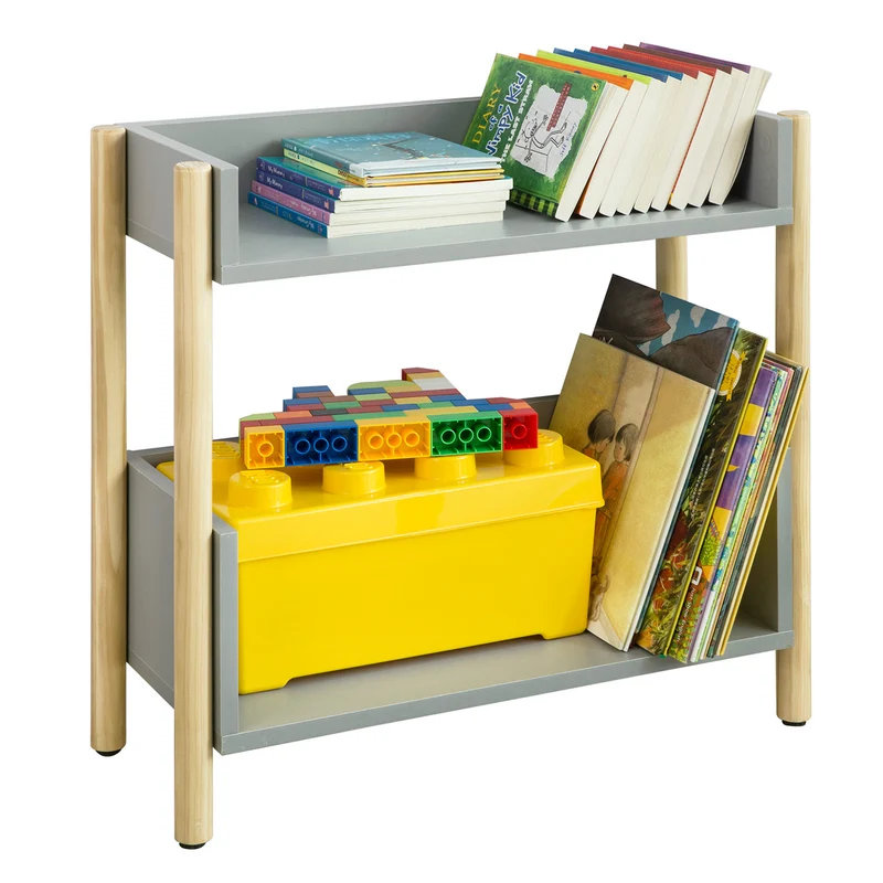 SoBuy KMB28-HG Bibliothèque pour Enfants à 2 Étages Étagère à Livres Enfants