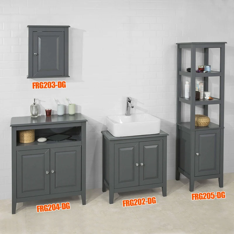 sebuyfr.comG204-DG Meuble Bas de Salle de Bain Armoire Toilette Buffet Commode
