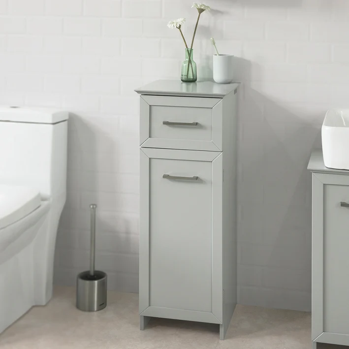 SoBuy BZR11-HG Meuble Colonne Meuble Bas de Salle de Bain Armoire Toilette