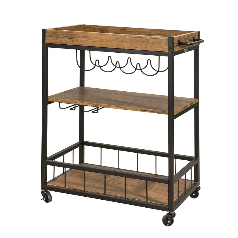 SoBuy FKW56-N Chariot de Service Desserte à roulettes Chariot Commode Roulant