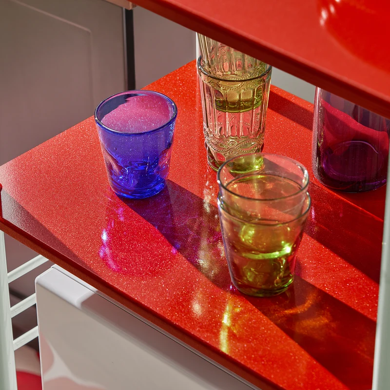 SoBuy FRG12-R Meuble de Rangement Roulant Chariot de Cuisine Micro-ondes Desserte