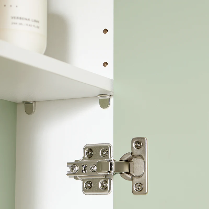 SoBuy BZR140-GR Armoire Murale Salle de Bain Vert et Blanc 60 cm avec 2 Portes, Étagères Réglables et Compartiment Ouvert – MDF E1
