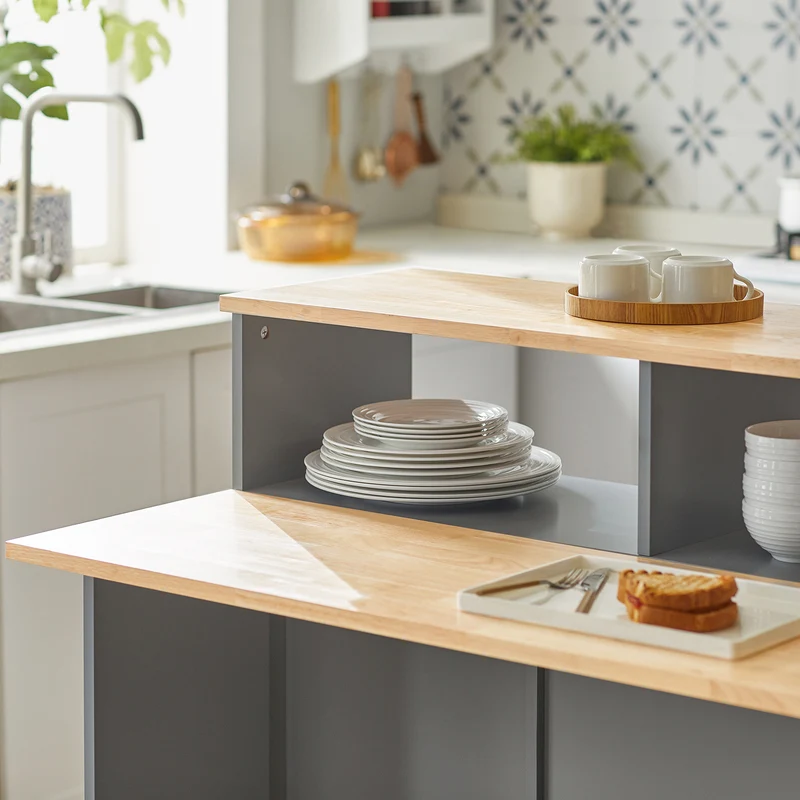 SoBuy FSB36-HG Buffet de Rangement Placard de Cuisine Ilot de Cuisine Armoire de Cuisine Multi-rangements