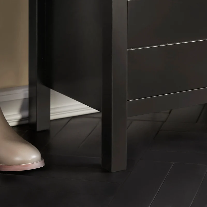 SoBuy FSR63-II-SCH Banc à Chaussures avec Coussin Rembourré et 2 Portes – L91×P30×H50 cm, Charge 150 kg, MDF E1, Noir