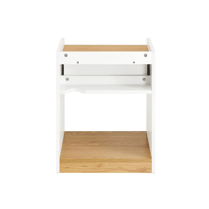 SoBuy FBT128-WN Table de Chevet, Table de Nuit, Table d'Appoint, Bout de Canapé avec 1 Tiroir pour Salon, Chambre