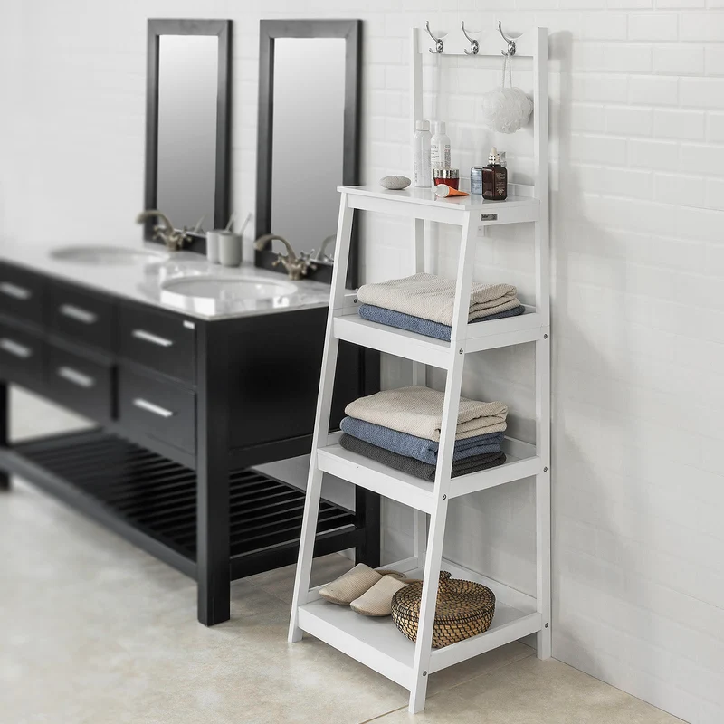 sebuyfr.comG279-W Étagère de Rangement style Échelle Meuble Colonne Salle de Bain Entrée