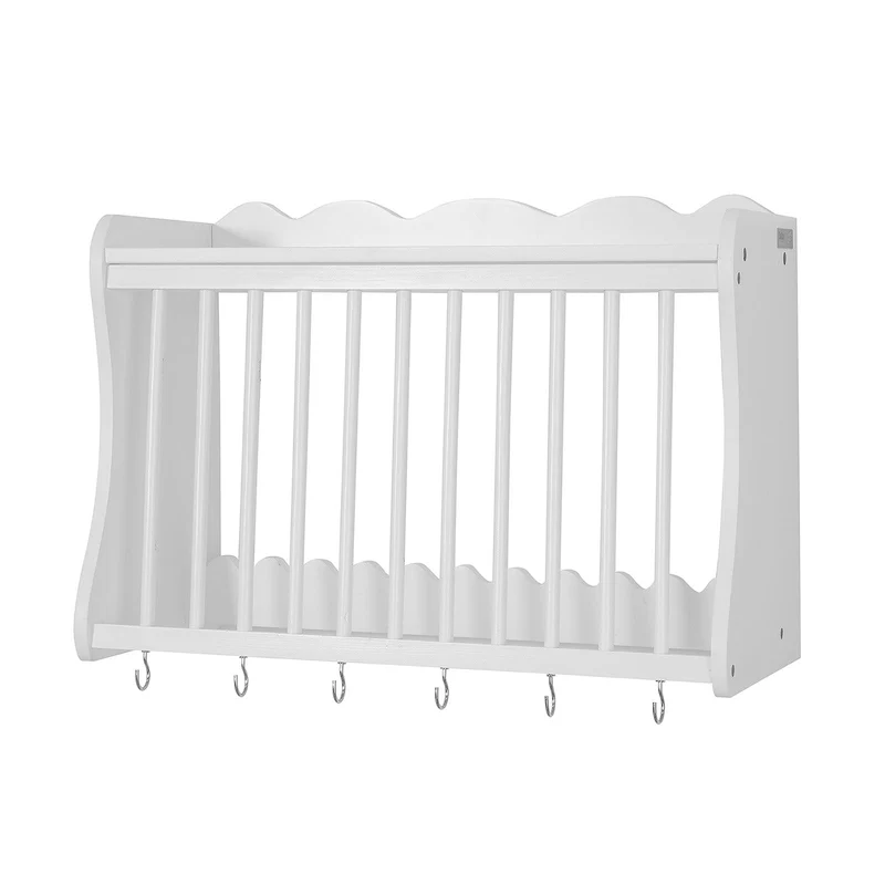 sebuyfr.comG275-W Porte-assiettes murale Meuble de rangement d'assiettes mural