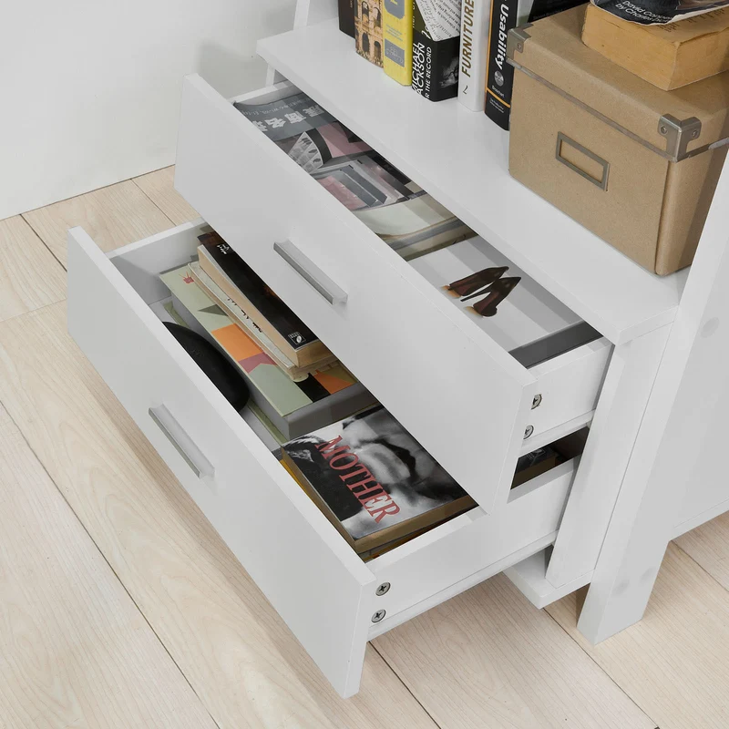 SoBuy FRG230-W Etagère Style échelle Bibliothèque Murale de 3 Niveaux