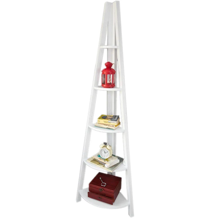 sebuyfr.comG20-W Étagère d'angle de 5 niveaux, Étagère style échelle, Blanc