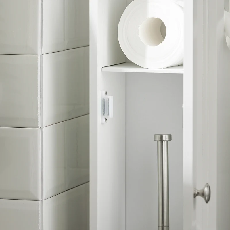 sebuyfr.comG135-W Support Papier Toilette Armoir Porte-papier Toilettes Porte Brosse WC