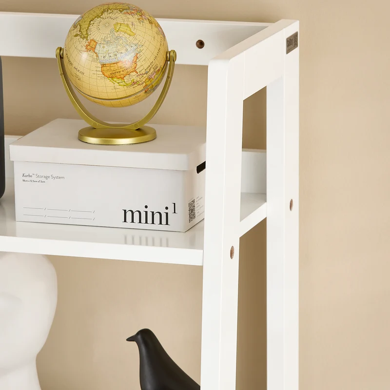 SoBuy FRG116-K-W Bibliothèque Étagère style échelle de 4 niveaux et 1 tiroir