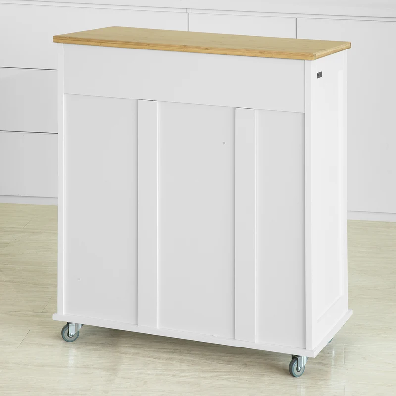 SoBuy FKW85-WN Desserte sur roulettes Chariot de Cuisine de Service à roulettes