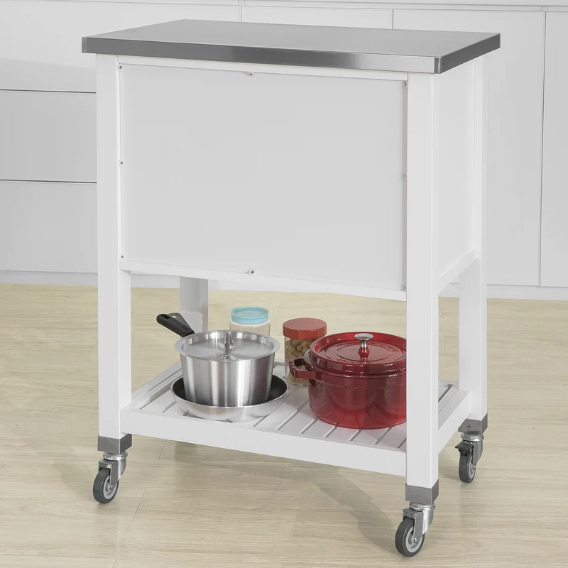 SoBuy FKW83-W Desserte à roulettes Armoire de Rangement Cuisine Desserte de Cuisine