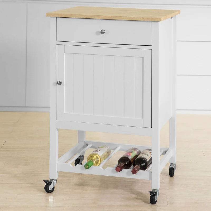 SoBuy FKW73-WN Chariot de Service Desserte de Cuisine à roulettes Meuble de Rangement