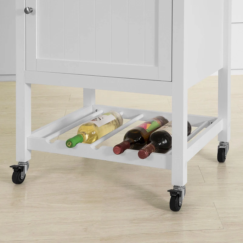 SoBuy FKW73-WN Chariot de Service Desserte de Cuisine à roulettes Meuble de Rangement