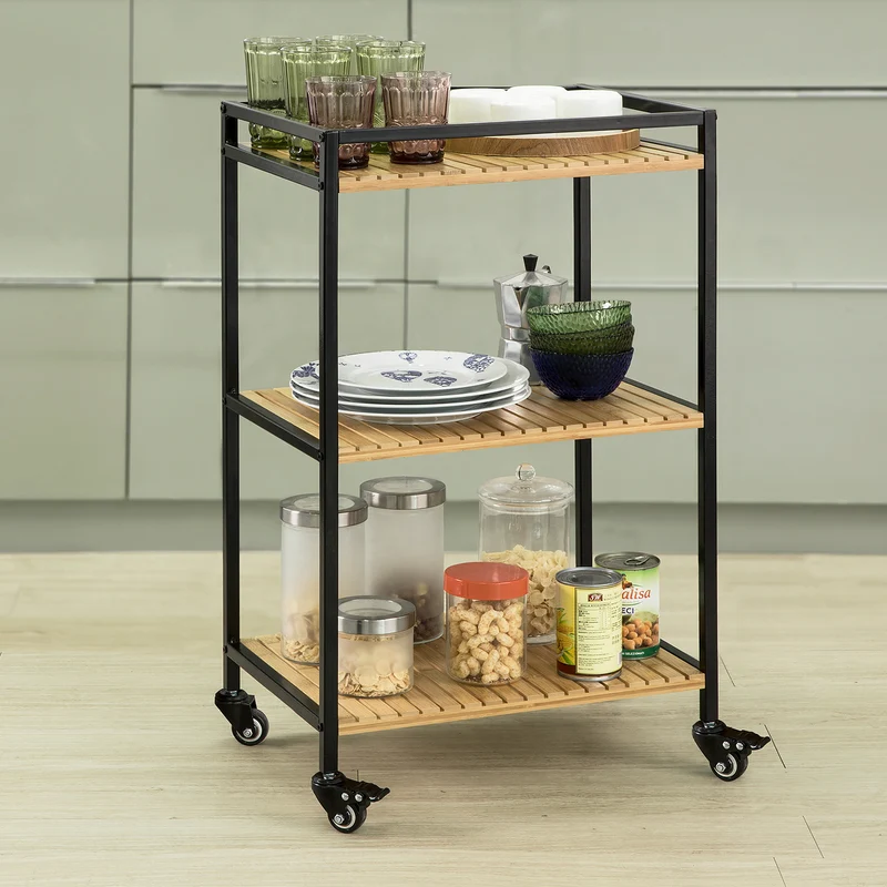 SoBuy FKW65-N Chariot de Service Desserte de Cuisine à roulettes Meuble de Rangement