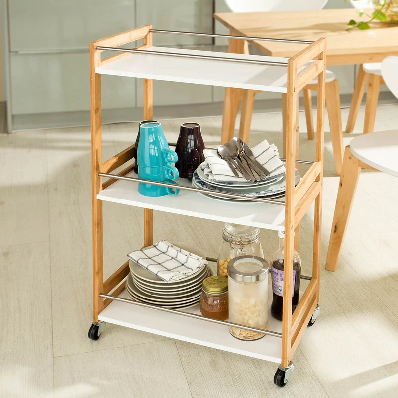 SoBuy FKW32-WN Desserte de cuisine de service, Chariot de cuisine, salle de bains