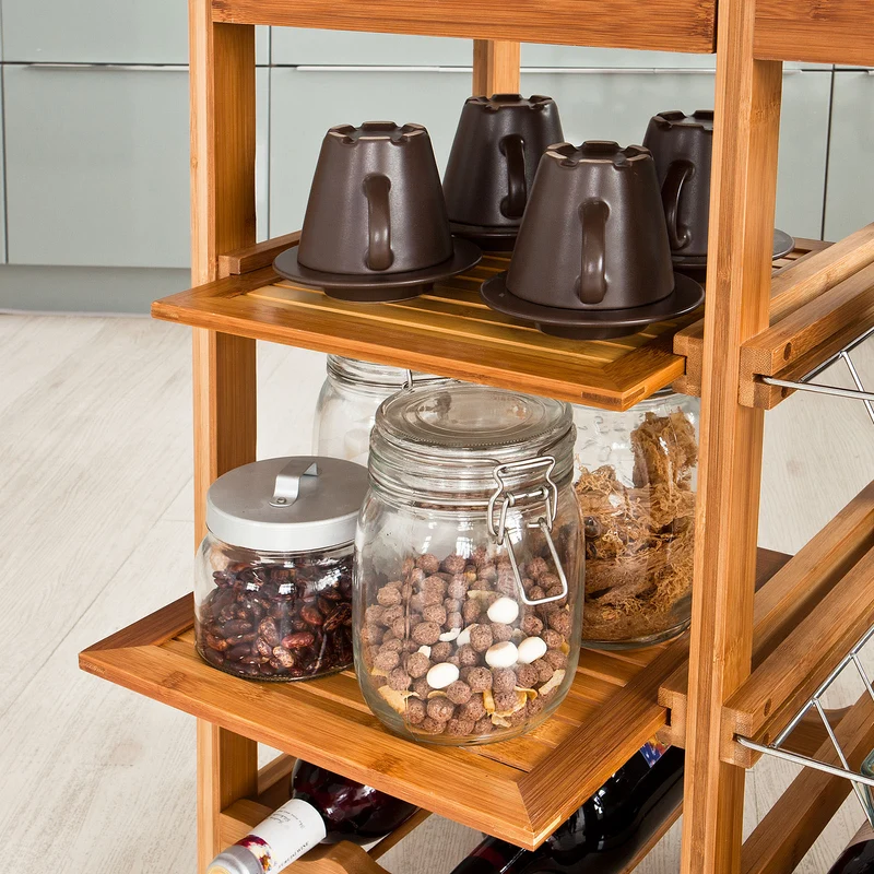 SoBuy FKW06-N Chariot de Cuisine Roulant, Meuble Rangement Cuisine, Kitchen Trolley