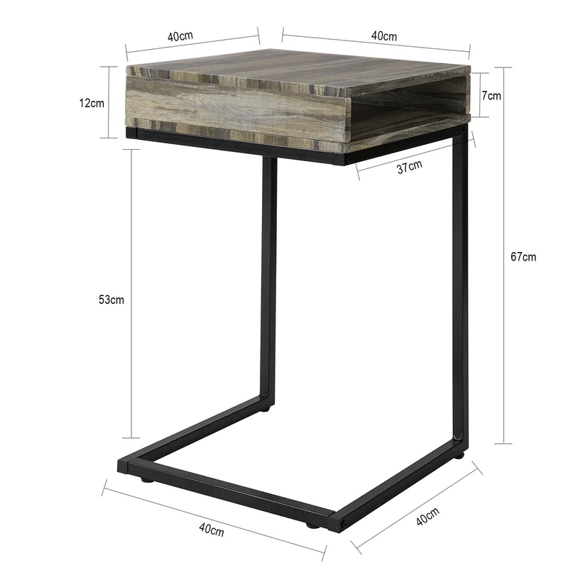 SoBuy FBT81-N Table d'Appoint Moderne Table Basse de Salon Bout de canapé à café