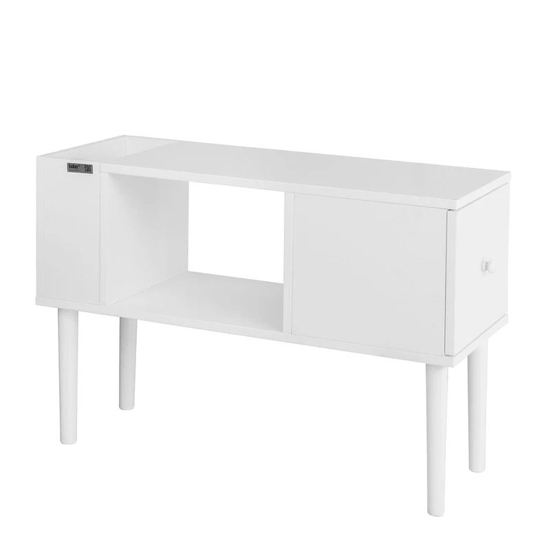 SoBuy FBT60-W Bout de Canapé Table Café table d’appoint porte magasine porte revues avec 1 tiroir