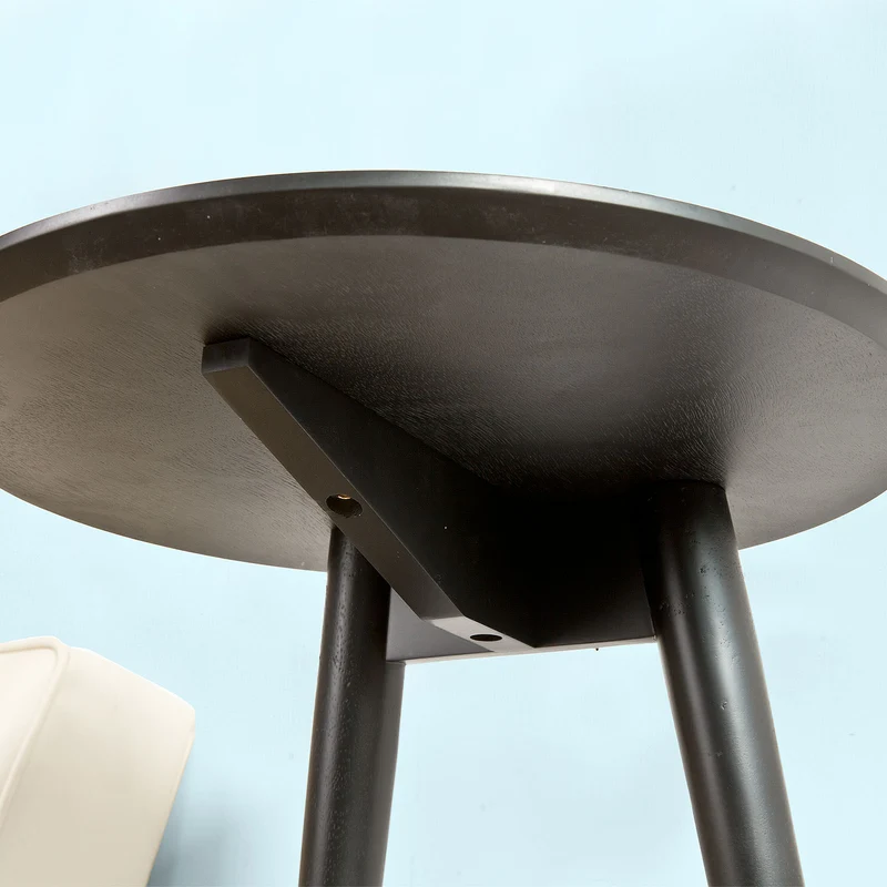 SoBuy FBT39-BR Table d'Appoint Design Table Basse Table café Ronde, 2 plateaux, 3 pieds