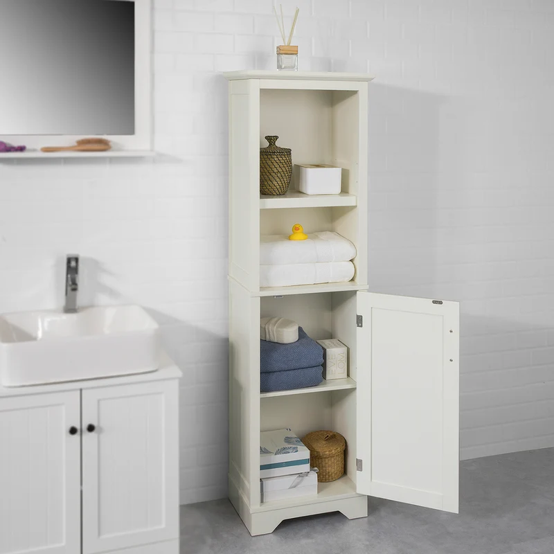 SoBuy BZR28-MI Meuble Colonne de Salle de Bain Armoire Haute Meuble Rangement
