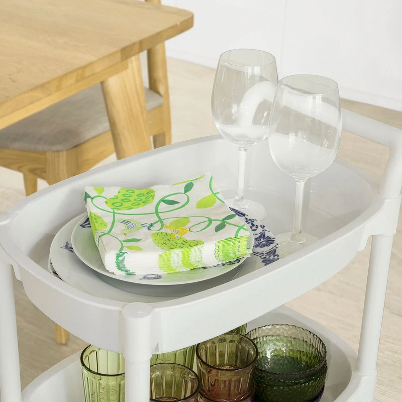 SoBuy BZR15-K-W Chariot de stockage à roulettes Etagère cuisine salle de bains