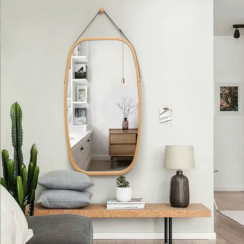 SoBuy BZR12-N Miroir Mural Bambou Miroir Salle de Bain