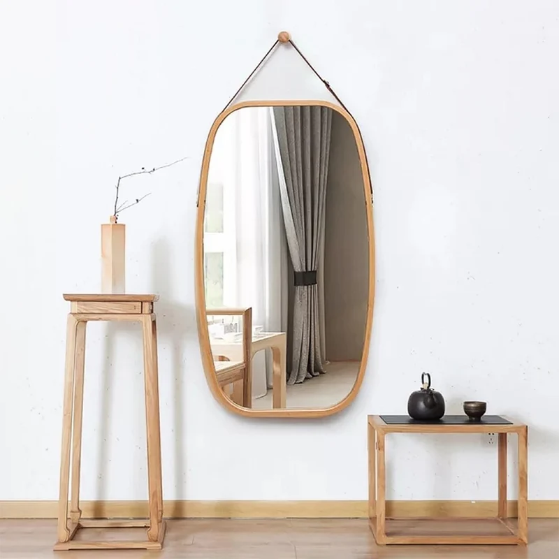 SoBuy BZR12-N Miroir Mural Bambou Miroir Salle de Bain