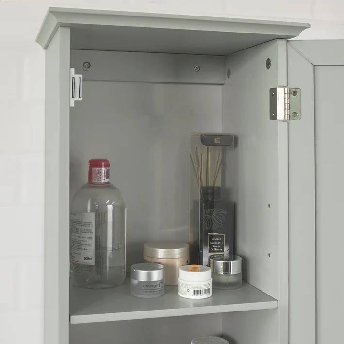 SoBuy BZR10-HG Meuble Salle de Bain Armoire Suspendue de Toilettes Placard