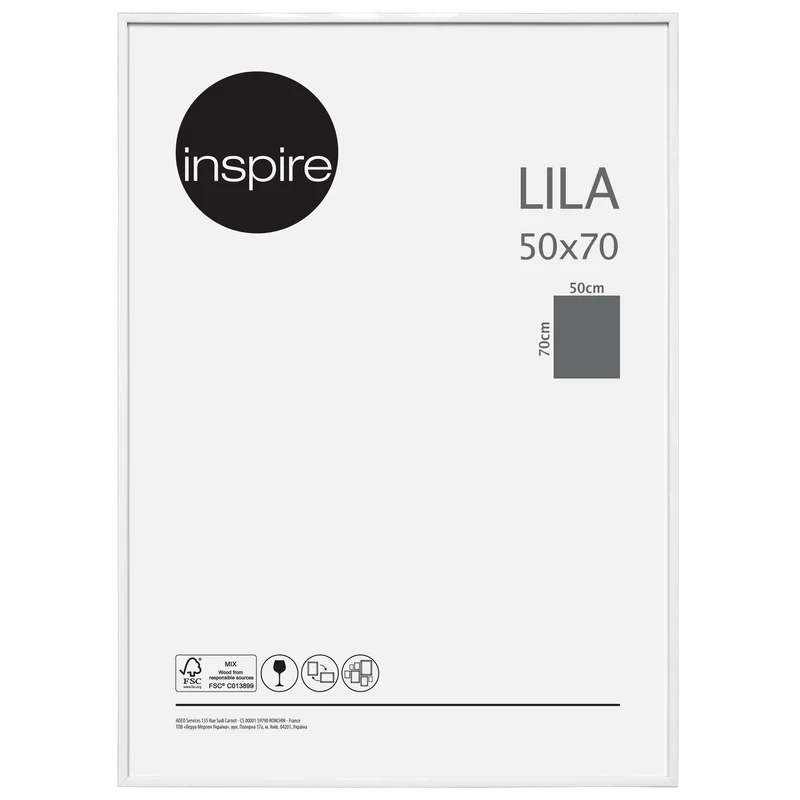 LILA FRAME 50X70 CM PVC WHITE