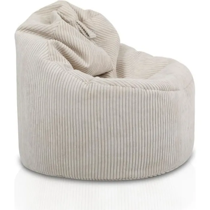 Fauteuil de lecture velour beige