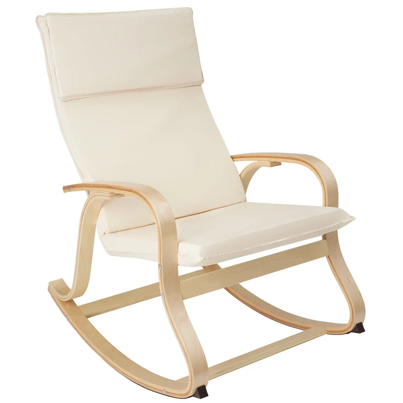 Fauteuil de lecture à bascule blanc