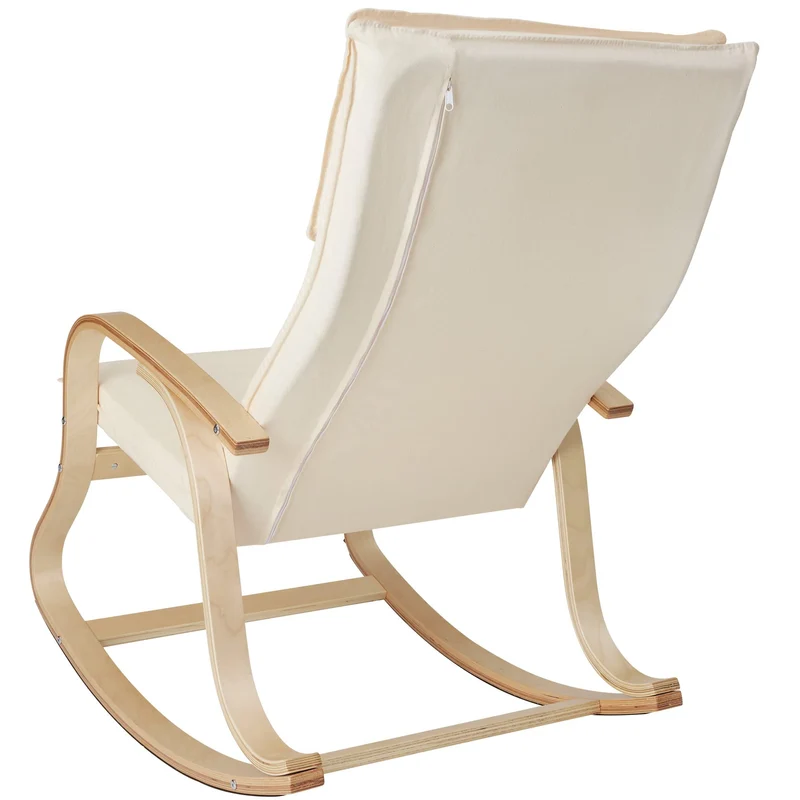 Fauteuil de lecture à bascule blanc